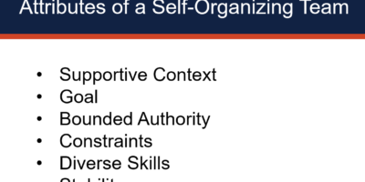 7 Attributes of a Self-Organizing Team