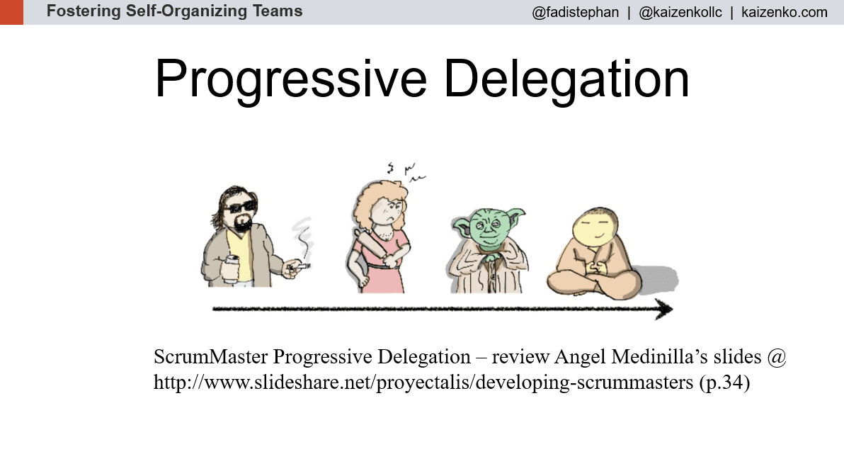 The ScrumMaster’s Progressive Delegation Responsibility